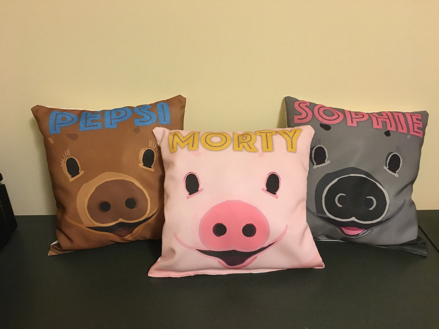 Small Novelty Personalized Name Pig Pillow