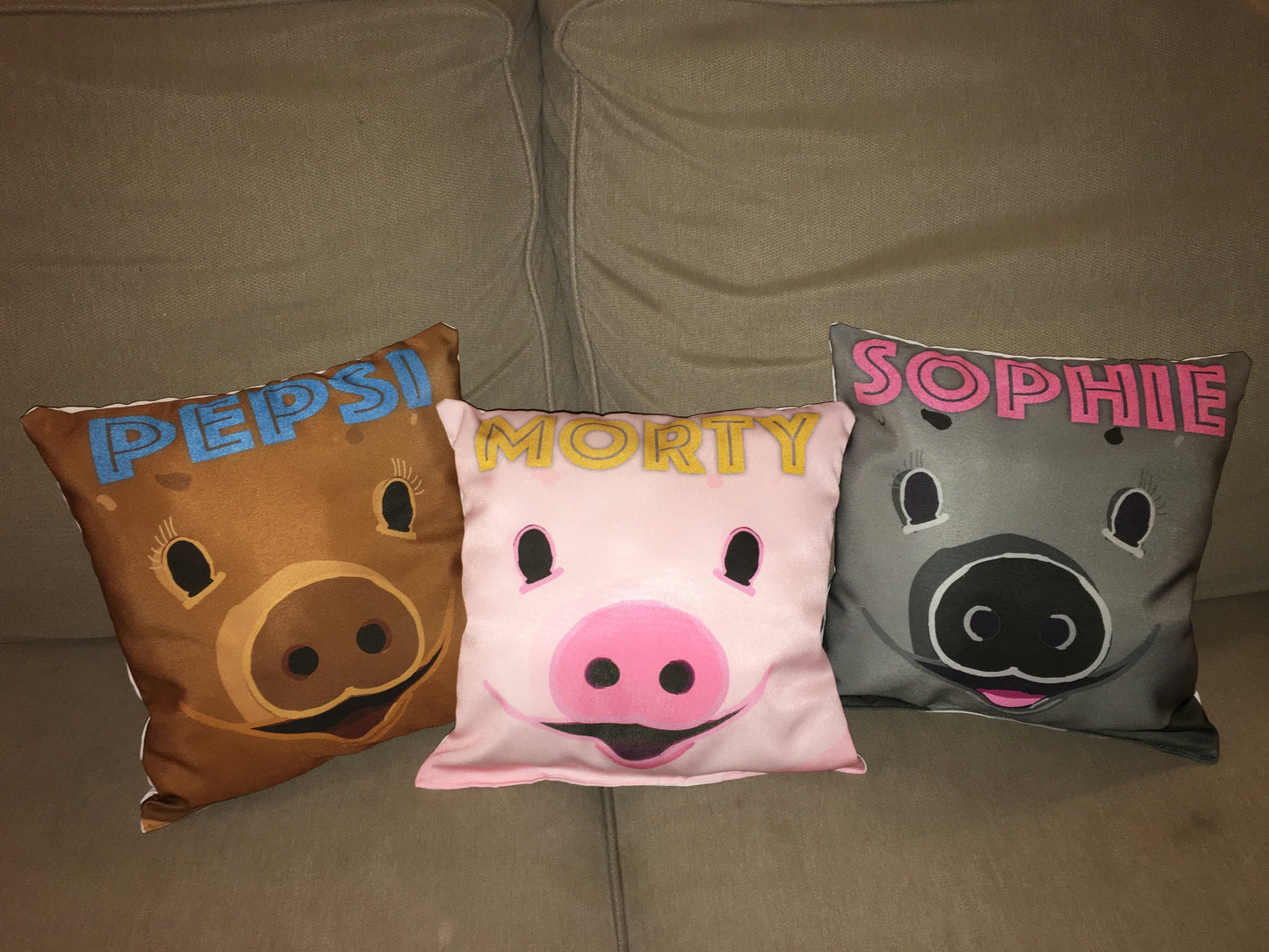 Small Novelty Personalized Pig Pillow